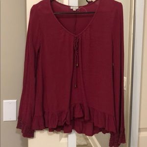 Pinkish Flowy Top (SMALL RIP)